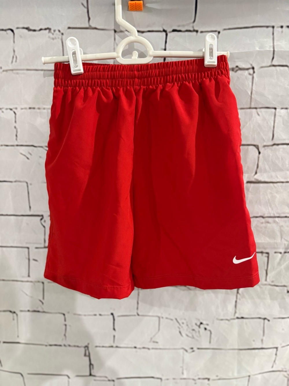 Boys Nike Dri Fit Red Athletic Shorts, S